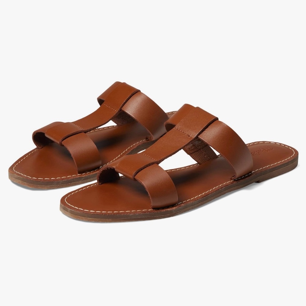Madewell Boardwalk T-Strap Slide Sandals